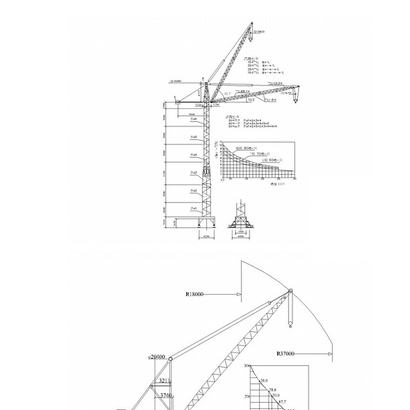 各种型号的吊车CAD图纸（21种型号）