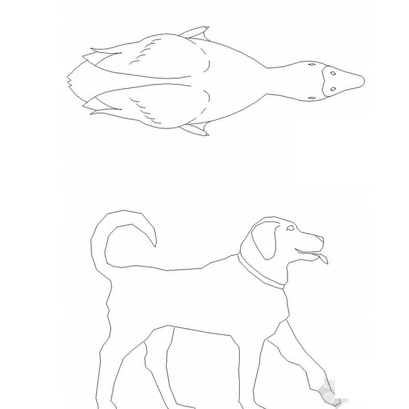 各式各样的动物平立面CAD图块