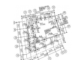 采光井钢框架结构施工图CAD图