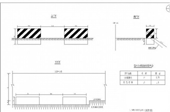 公路混凝土防撞墩CAD设计详图