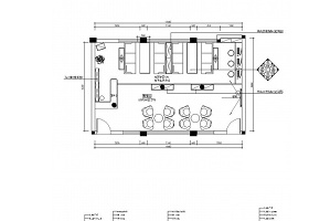 湖南某高校休闲舒适书吧室内设计CAD施工图（含效果图）