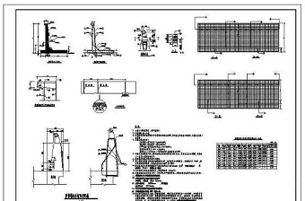 防撞墩标准断面及配筋构造CAD详图