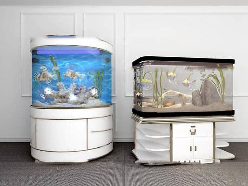 现代鱼缸水族箱3D模型下载 现代鱼缸水族箱3D模型下载