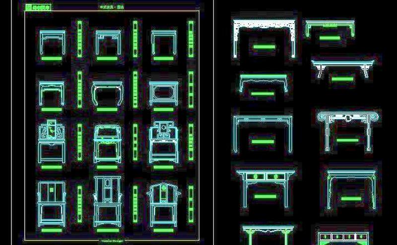 CAD中式家具样式集合