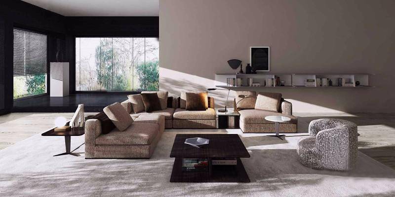 意大利Molteni&C品牌 现代转角沙发组合3D模型下载 意大利Molteni&C品牌 现代转角沙发组合3D模型下载
