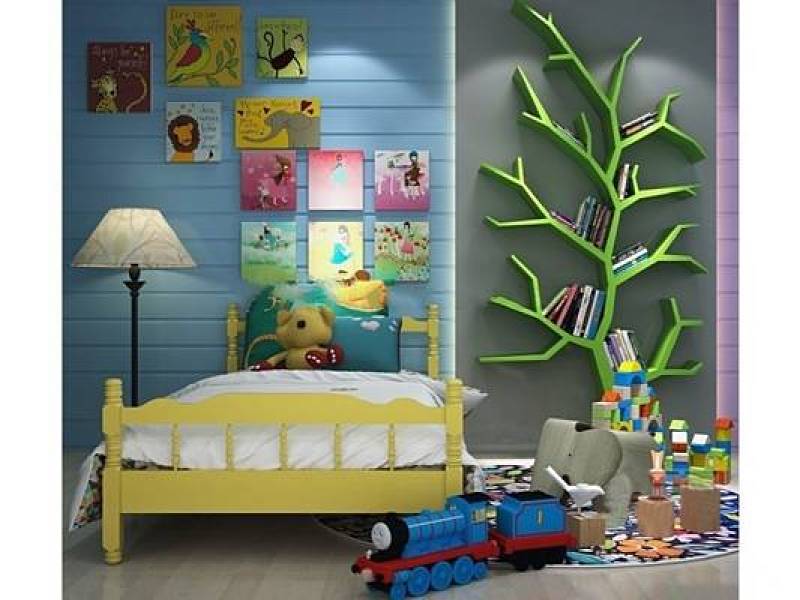 简欧儿童床树形书架玩具组合3D模型下载下载 简欧儿童床树形书架玩具组合3D模型下载下载
