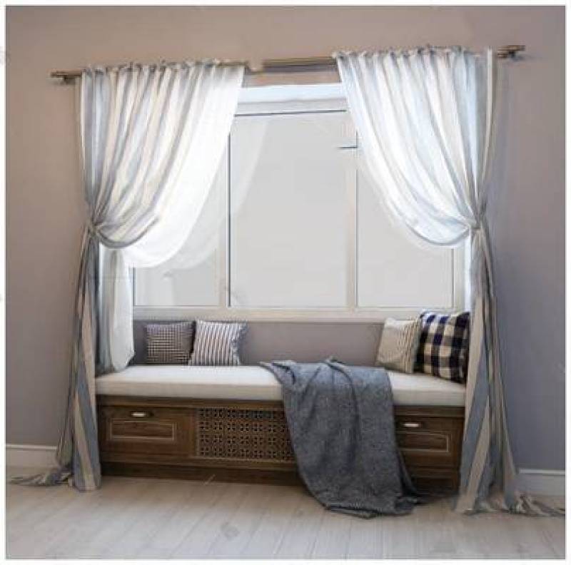 欧式飘窗沙发橱柜窗帘3D模型下载 欧式飘窗沙发橱柜窗帘3D模型下载