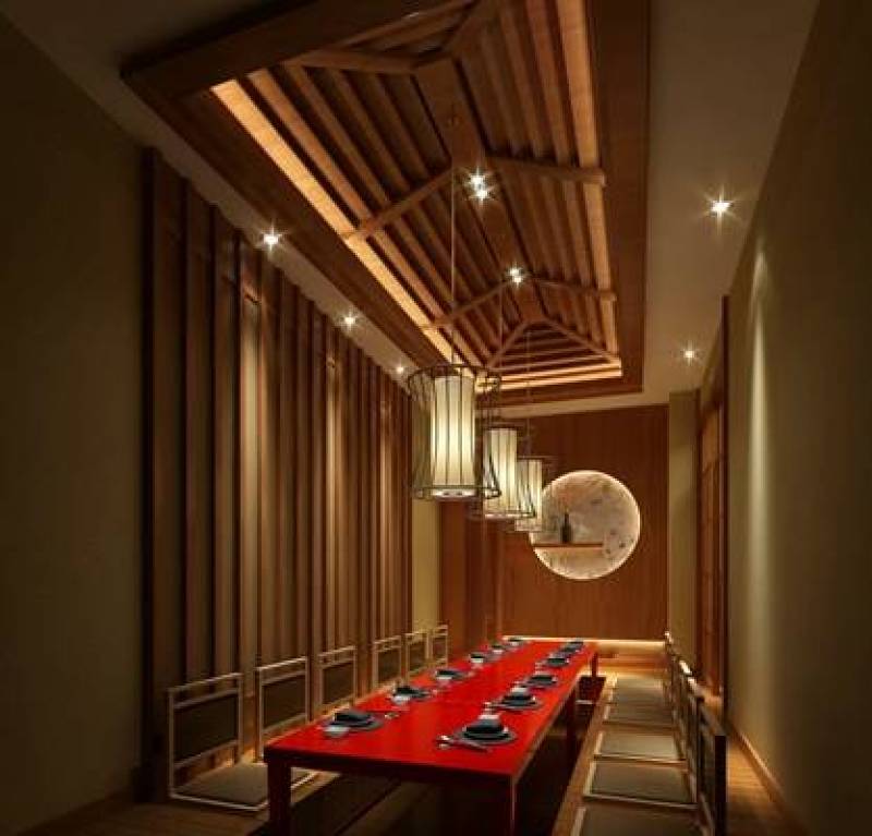 日式日式餐厅 日式吊灯 日式餐桌椅组合3D模型下载 日式日式餐厅 日式吊灯 日式餐桌椅组合3D模型下载