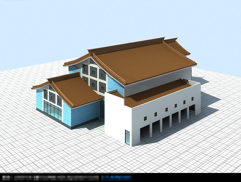 3dmax会所建筑模型