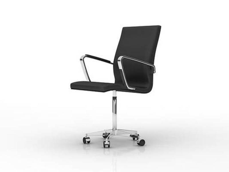 现代黑色皮质办公椅3D模型下载 现代黑色皮质办公椅3D模型下载