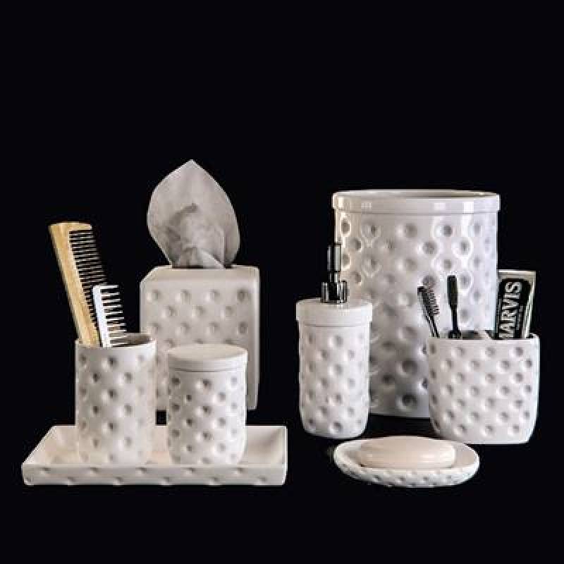 现代牙刷杯子纸巾盒日用品组合3D模型下载 现代牙刷杯子纸巾盒日用品组合3D模型下载