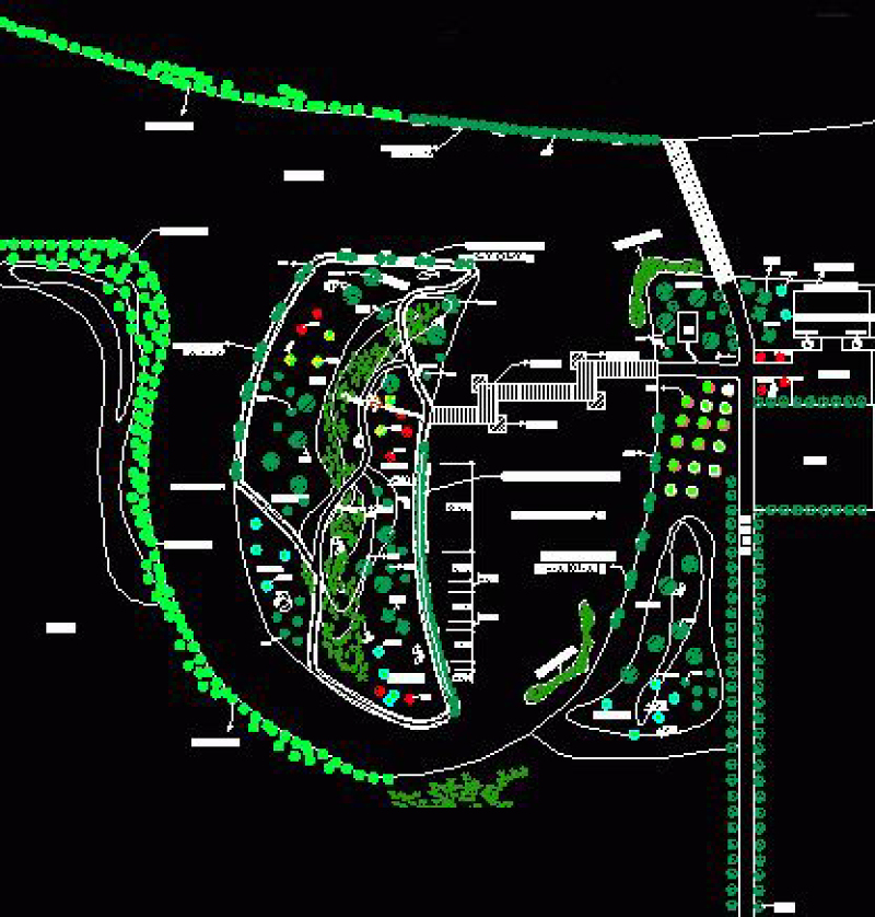 生态垂钓中心CAD平面设计图
