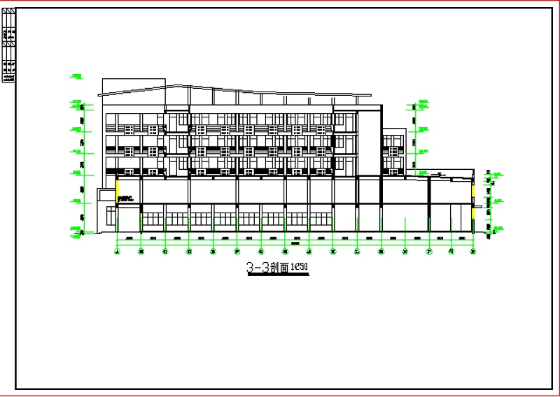 某中学综合楼及宿舍建筑设计CAD方案