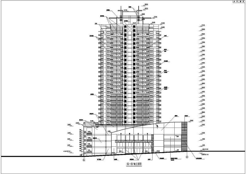 某高层商住大厦建筑施工设计CAD图
