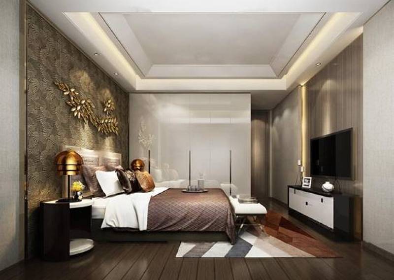 现代卧室空间3D模型下载 现代卧室空间3D模型下载