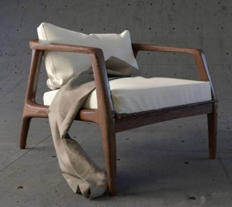 新中式实木单椅3D模型下载 新中式实木单椅3D模型下载
