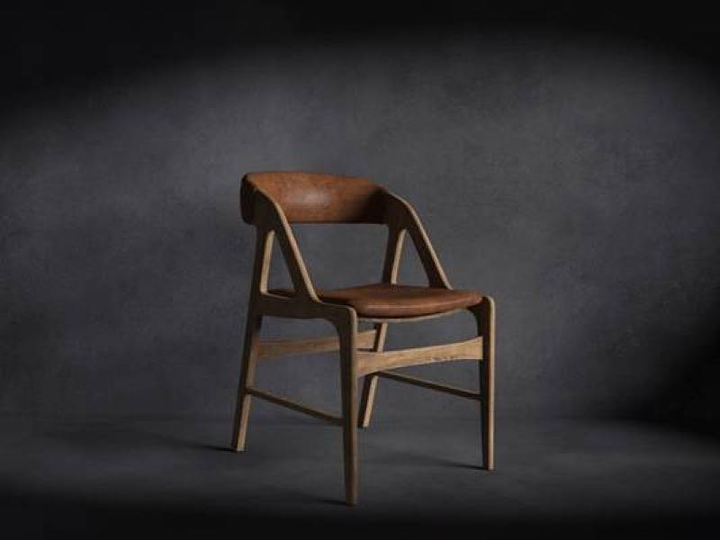 现代棕色木艺休闲椅3D模型下载 现代棕色木艺休闲椅3D模型下载