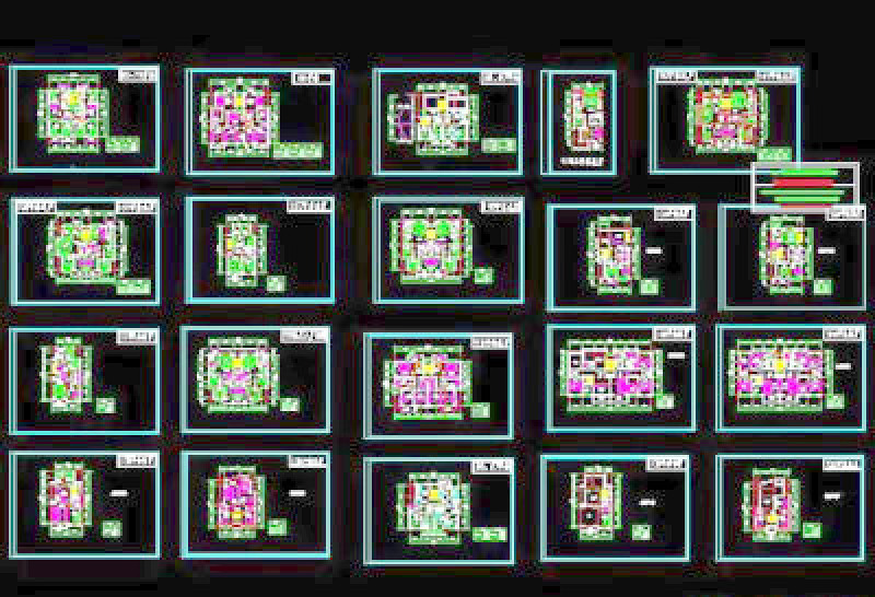 20种户型图(多层住宅)CAD详图经典实例