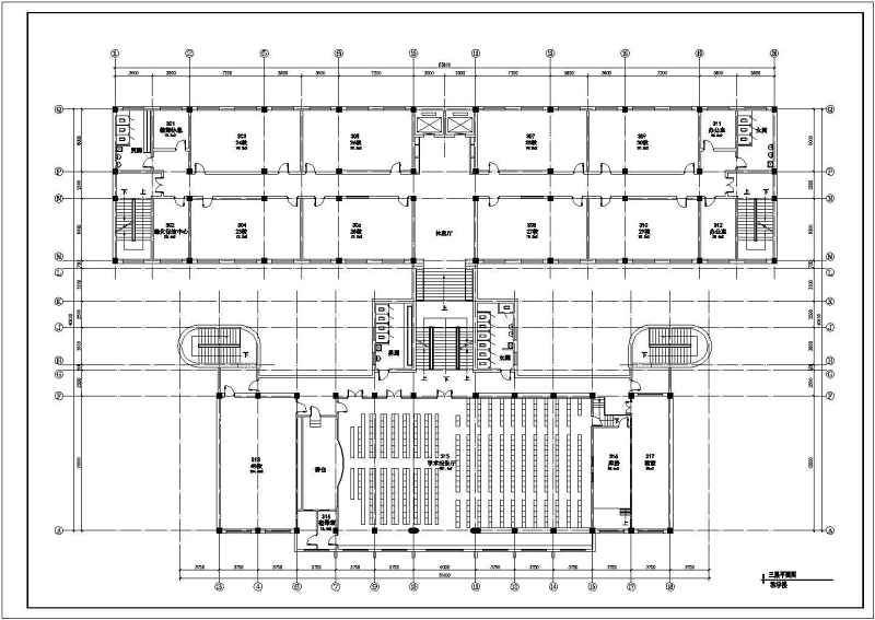 某多层教学楼建筑设计平面图