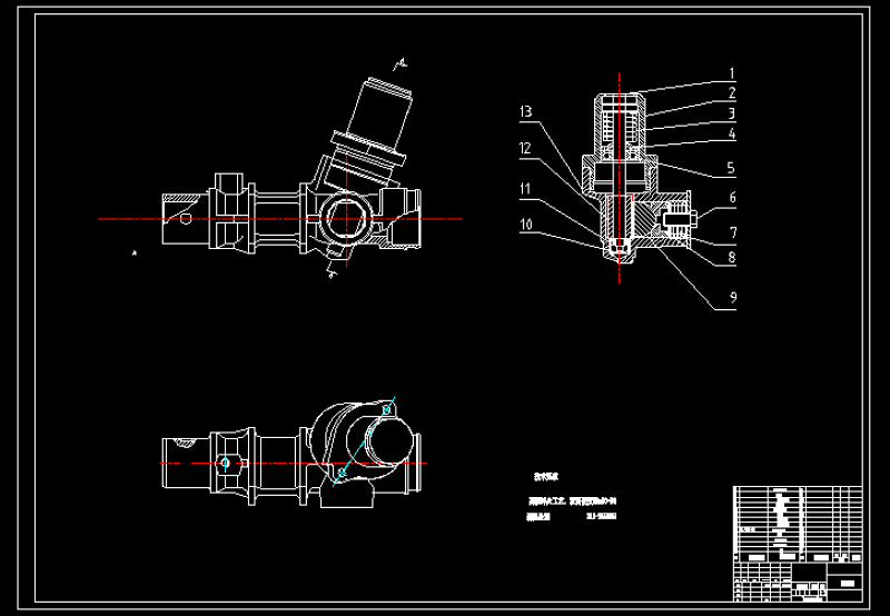 齿轮齿条式转向器CAD图纸下载