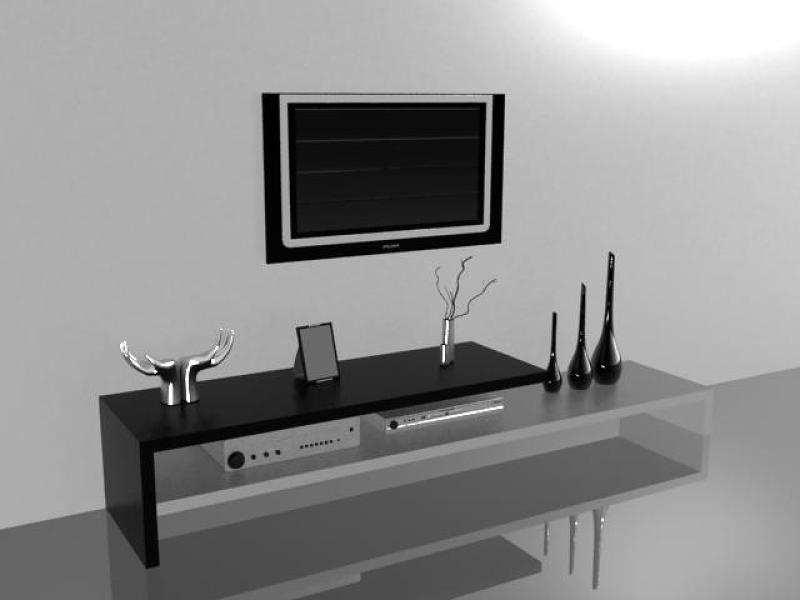简易欧式电视柜组3dmax模型