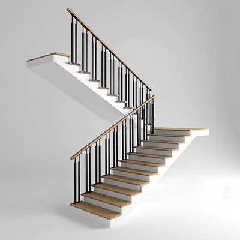现代楼梯铁艺护栏3d模型下载 现代楼梯铁艺护栏3d模型下载