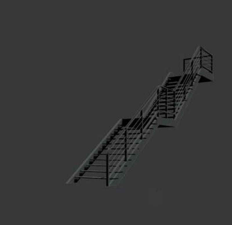 现代黑色铁艺楼梯3D模型下载 现代黑色铁艺楼梯3D模型下载