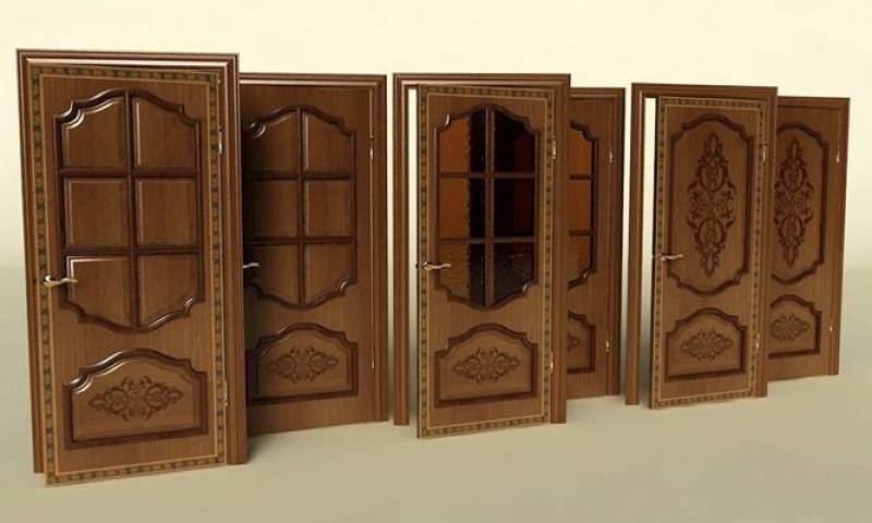 现代原木色木艺平开门3D模型下载 现代原木色木艺平开门3D模型下载