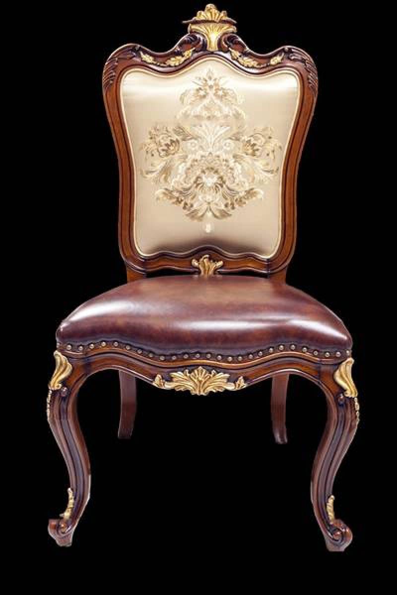 欧式雕花皮革餐椅3D模型下载 欧式雕花皮革餐椅3D模型下载