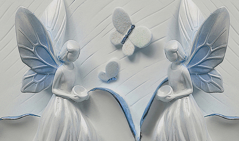 天使玄关屏风背景底纹素材艺术设图片