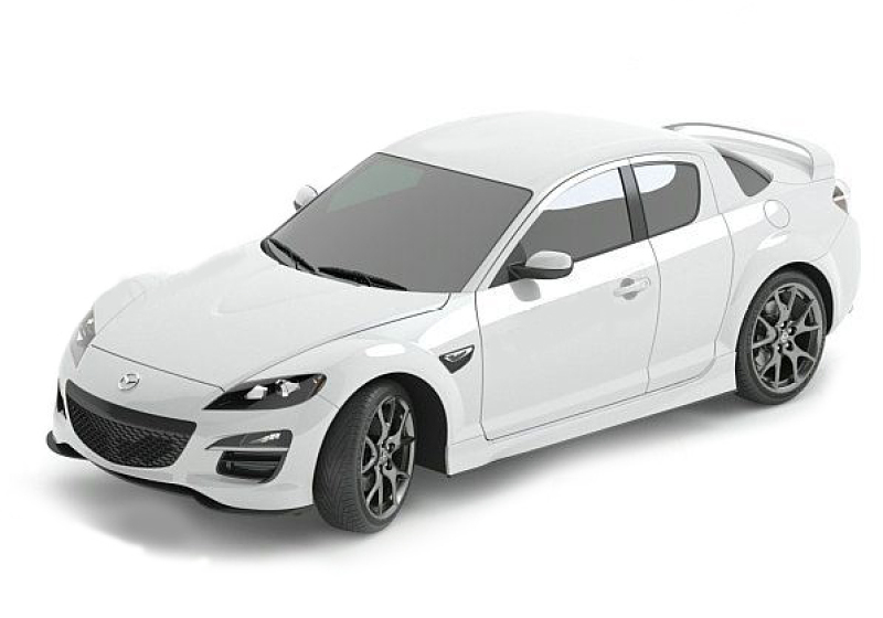 3DMAX白色小汽车