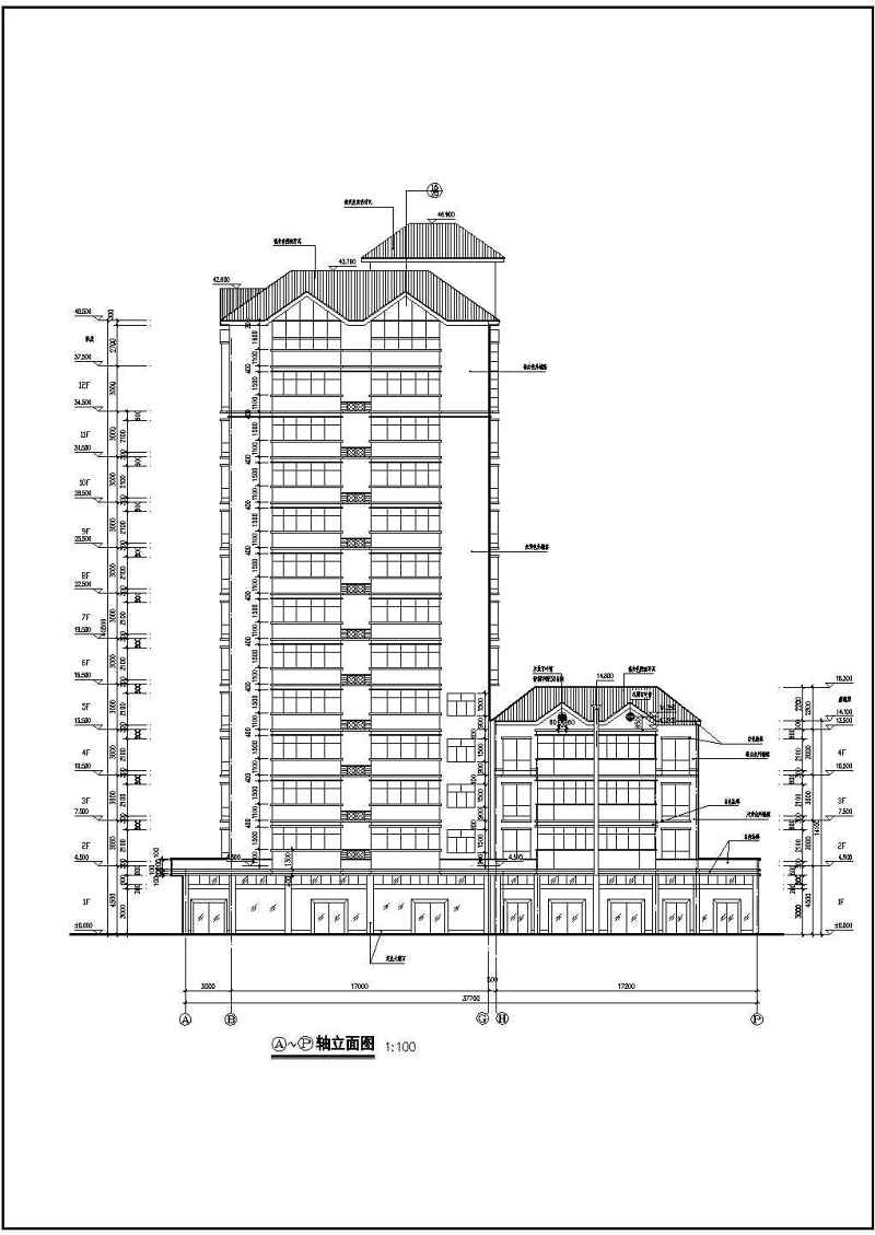 小高层商住楼建筑施工图（全套）