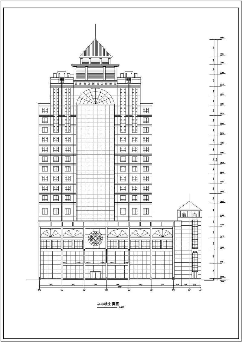 某地18层框架剪力墙结构酒店建筑施工图