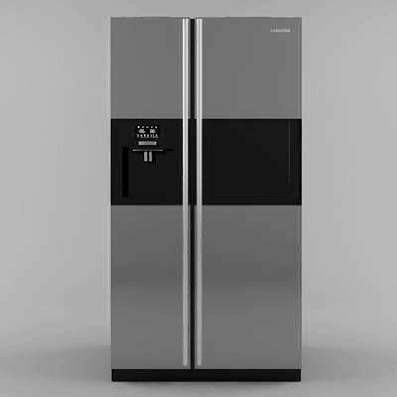 现代双开门冰箱3D模型下载 现代双开门冰箱3D模型下载