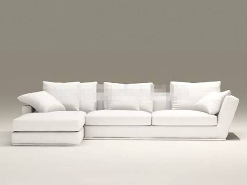 现代白色布艺三人沙发3D模型下载 现代白色布艺三人沙发3D模型下载