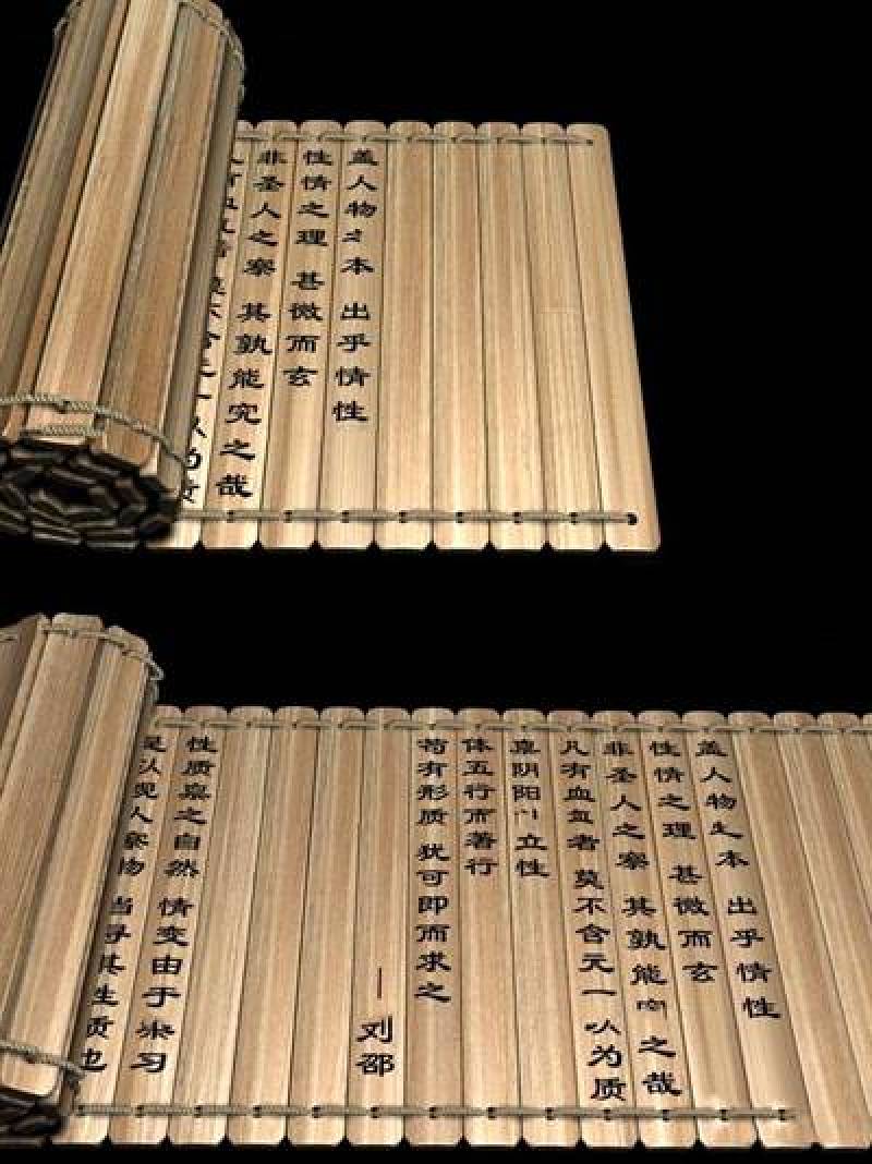 中式古代竹编书卷3d模型下载 中式古代竹编书卷3d模型下载