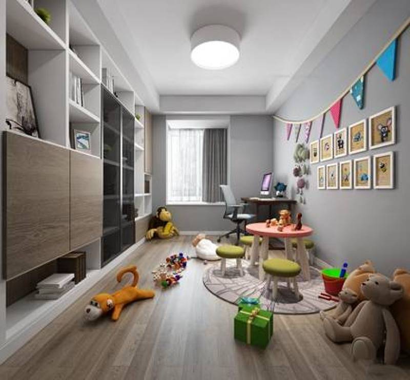 现代儿童房活动室3d模型下载 现代儿童房活动室3d模型下载