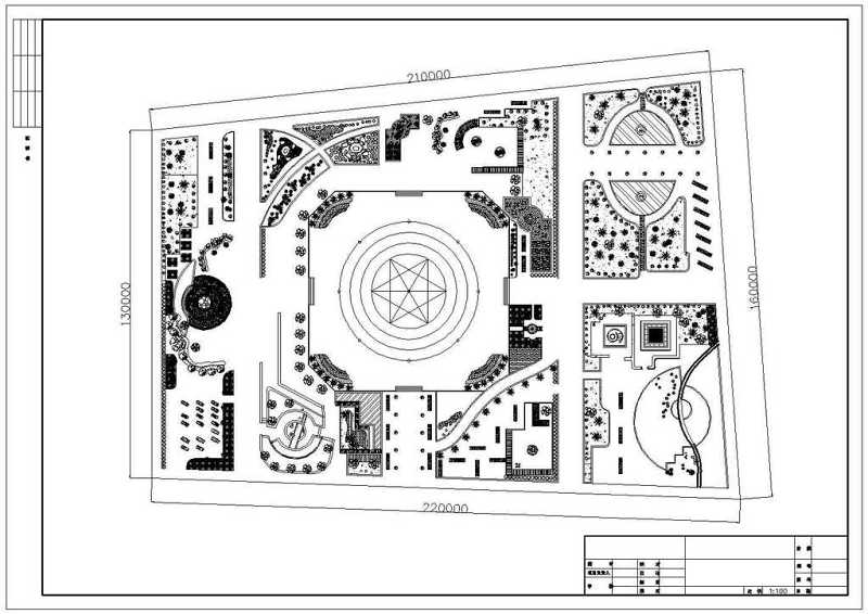 公园景观规划设计总平面CAD图纸
