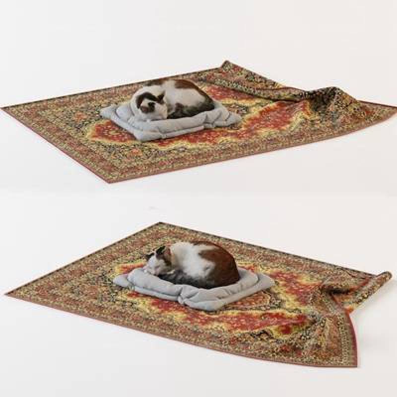 欧式地毯猫咪动物组合3D模型下载下载 欧式地毯猫咪动物组合3D模型下载下载