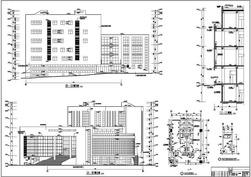 某地六层框架结构图书馆建筑设计施工图纸