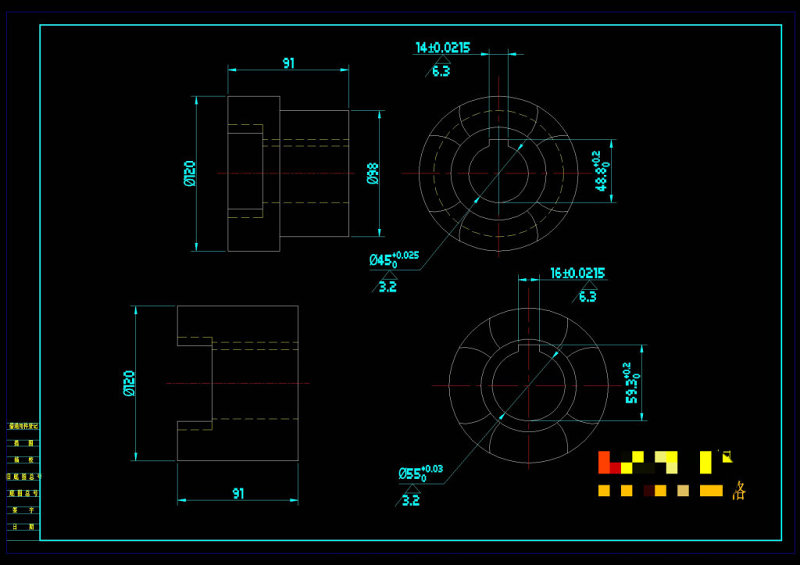 连轴器CAD机械图纸