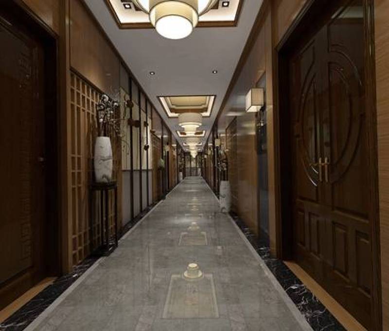 新中式酒店玄关过道3D模型下载 新中式酒店玄关过道3D模型下载