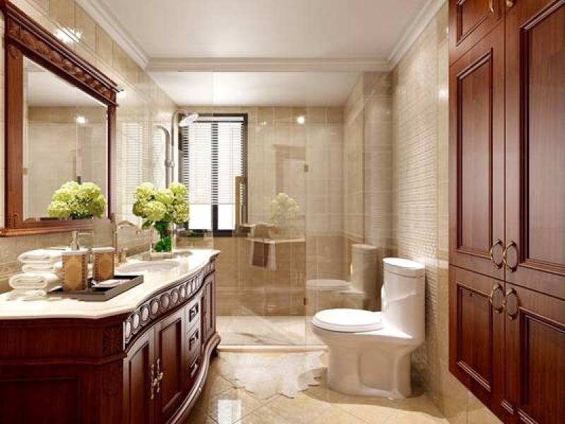 美式卫浴空间3D模型下载 美式卫浴空间3D模型下载