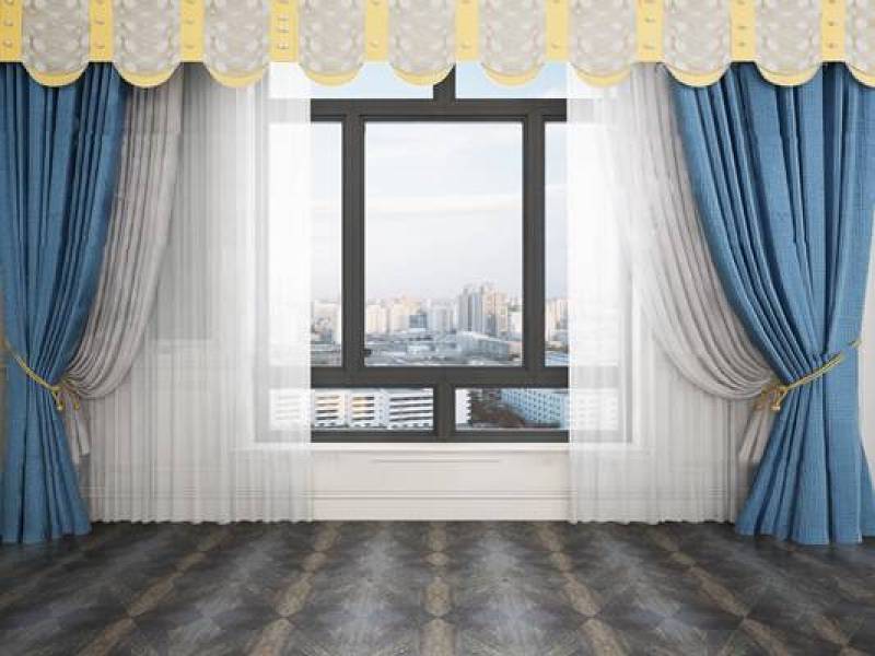 简美窗户窗帘窗纱3D模型下载 简美窗户窗帘窗纱3D模型下载
