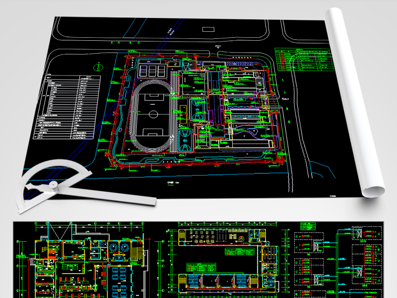 原创全套教学楼CAD弱电系统施工图-版权可商用