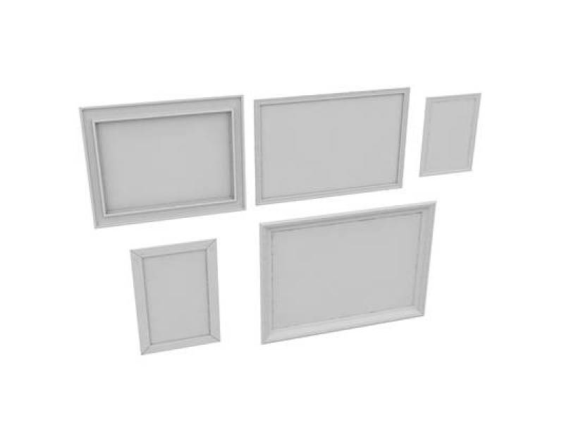 白模长方形相框3D模型下载 白模长方形相框3D模型下载