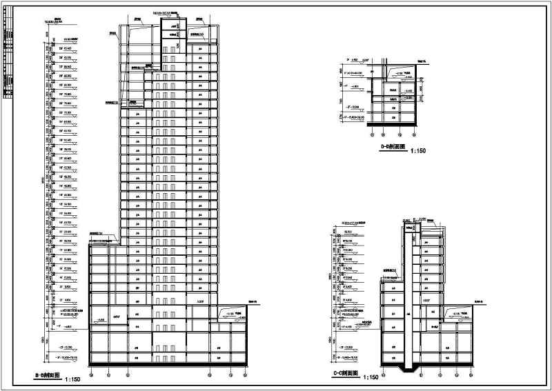 某地29层框剪结构办公楼建筑设计方案图