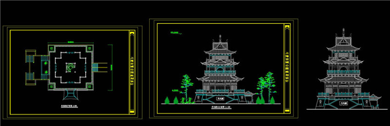 丹凤楼CAD景观图纸