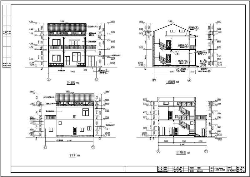 某地两层砖混结构新农村住宅建筑设计施工图纸