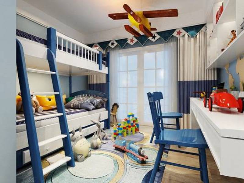 现代儿童房卧室3D模型下载 现代儿童房卧室3D模型下载